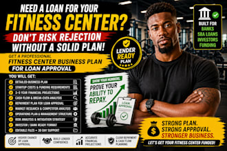 create a fitness center business plan for loan approval