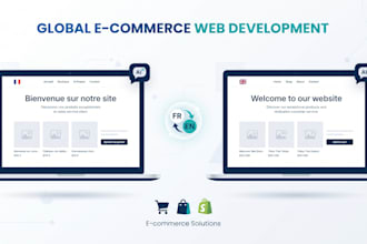 build a bilingual french english shopify woocommerce website