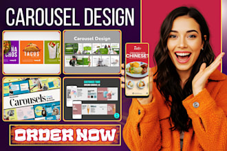 design instagram carousel post social media post and facebbok ad creatives