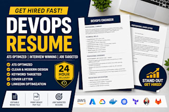 write in 24 hours ats resume for devops tech IT engineering azure cloud engineer