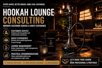 provide expert hookah lounge and customer service consulting
