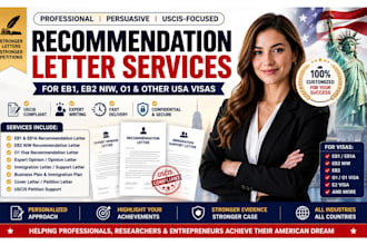write eb1 eb2 niw o1 visa recommendation letter for uscis