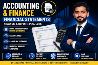 prepare profit and loss, balance sheet and cash flow statements
