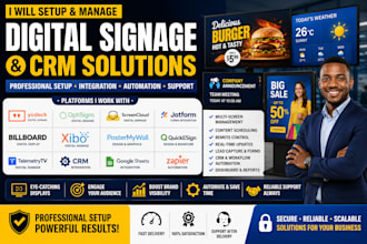 setup digital signage crm yodeck optisigns screencloud jotform billboard xibo