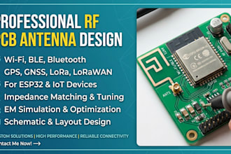design rf pcb antenna for esp32 wifi ble gps lora iot devices
