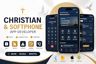 develop hymns and church app website devotional app  logo design christian app