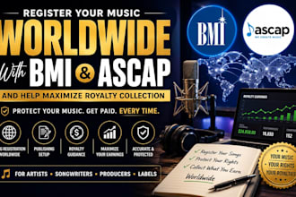 register your music worldwide with bmi ascap help maximize royalty collection