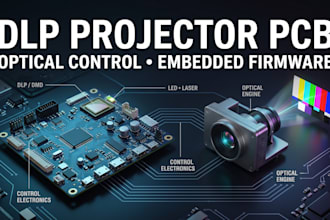 design dlp projector pcb, optical controller and embedded firmware