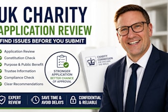 review and fix your UK charity commission application before submission