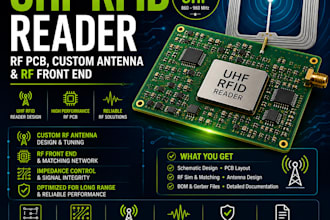 design uhf rfid reader, rf pcb, custom antenna and rf front end