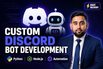 develop a custom discord bot with python or node js