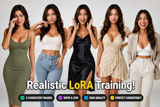 do custom nfsw or swf ai influencer, ai character and professional lora model