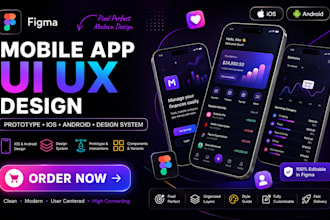 figma mobile app ui ux design prototype ios android app design system figma ui