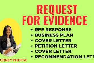 prepare an e2 visa rfe response for uscis