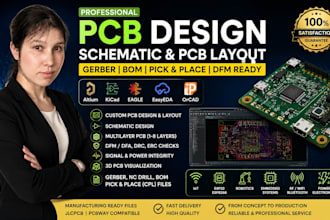 design custom pcb layout schematic gerber files and pcb design