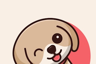 design goofy looking dog logo