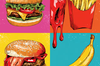 food pop art of your food pop art