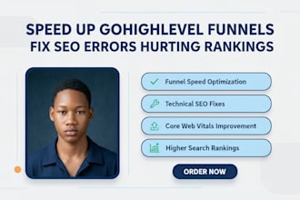 speed up gohighlevel funnels and fix SEO errors hurting rankings