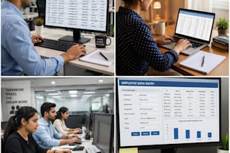 website content, data entry and pdf to excel