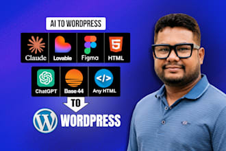 convert claude, figma, ai design, lovable, or html to wordpress website