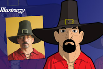 create a hand drawn cartoon character from your photo