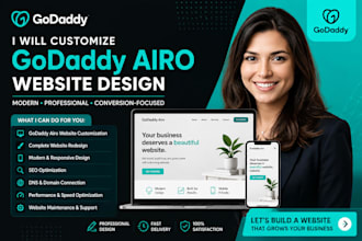 design godaddy website customize godaddy airo website godaddy landing page SEO