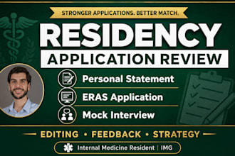 review your residency personal statement and eras application