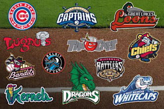 create vintage classic baseball team logo and mascot design