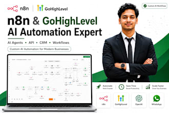build n8n and gohighlevel ai automation workflows