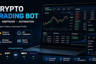 build ai crypto trading bot, arbitrage bot and custom trading automation