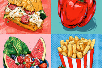 food pop art of your food pop art