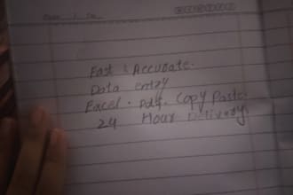 do accurate data entry, excel and copy paste work