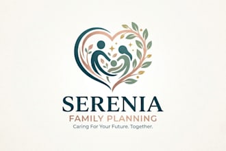 design a caring family planning logo for healthcare brand