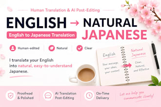 translate english to natural japanese