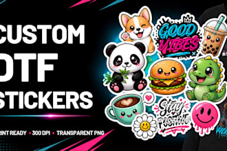 create custom dtf stickers for t shirts, hoodies and pod