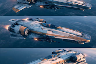 design unique sci fi spaceships and futuristic spacecraft