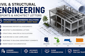arizona and michigan ma pa civil structural engineering report architect letter