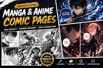 draw professional manga and anime style comic pages
