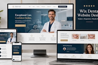 design a professional wix dental clinic, dentist or orthodontist website