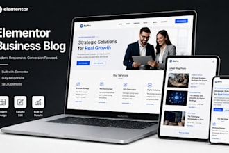 build responsive elementor business blog website wordpress design