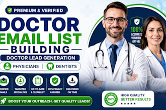 doctor email list building, doctor lead generation, dentist and physician