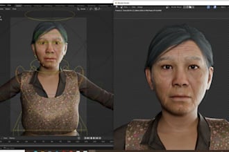 fix rig and create 3d character model, 3d metahuman character for unity and ue5