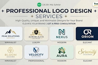 create modern minimalist logo design for your business