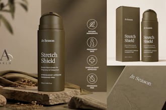 design premium branded product packaging label