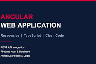 develop a responsive angular web application with typescript