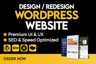 build, duplicate, redesign or revamp wordpress webiste design with elementor