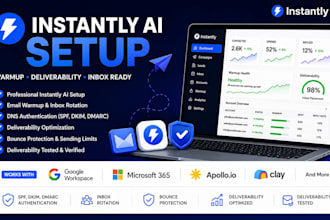 setup instantly ai for cold email, warmup and deliverability