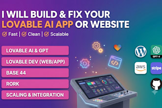 fix and develop lovable ai website, base44, lovable, rork