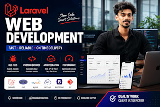 develop and fix your laravel web application