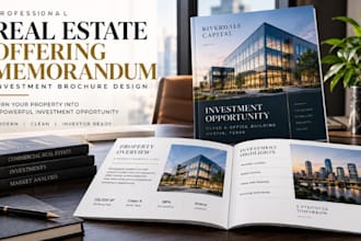 design luxury real estate office property cim, indesign marketing brochure